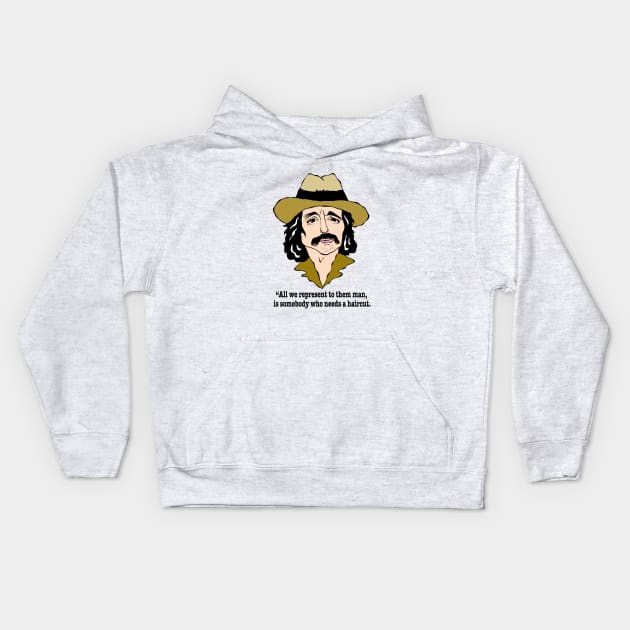 EASY RIDER DENNIS HOPPER FAN ART Kids Hoodie by cartoonistguy